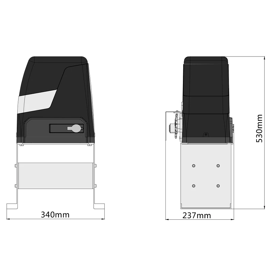 gate motor with remote slide gate heavy duty